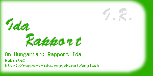 ida rapport business card